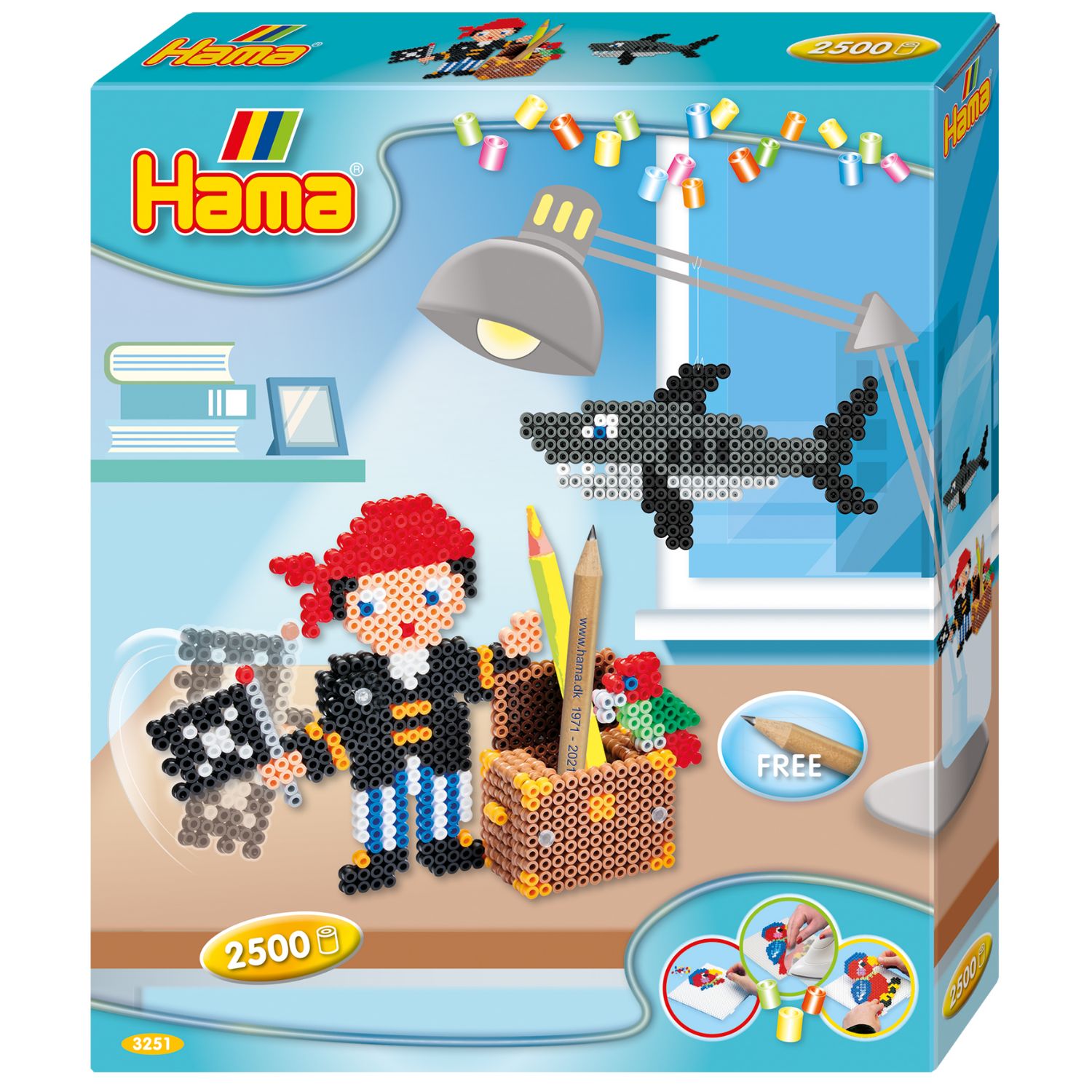 HAMA STRIJKKRALEN COMPLETE SET PIRATE PLAY 2500 STUKS