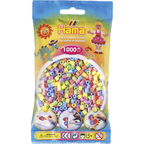 HAMA STRIJKKRALEN 1000 STUKS PASTELKLEUREN