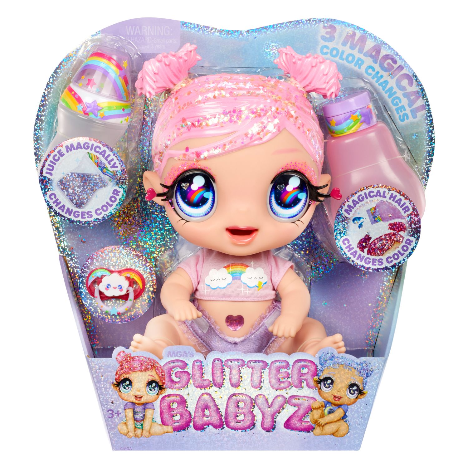 GLITTER BABYZ -POP SERIE 2 - DREAMIA STARDUST (ROZE/REGENBOO