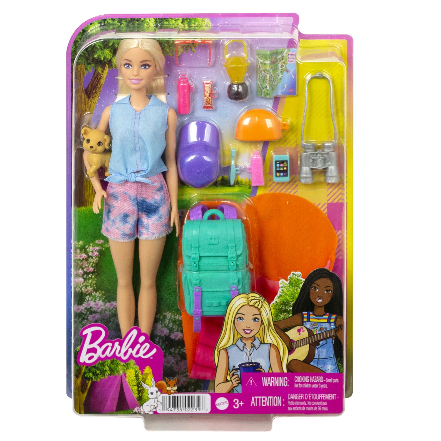 BARBIE CAMPING DOLL EN PIECE COUNT MALIBU