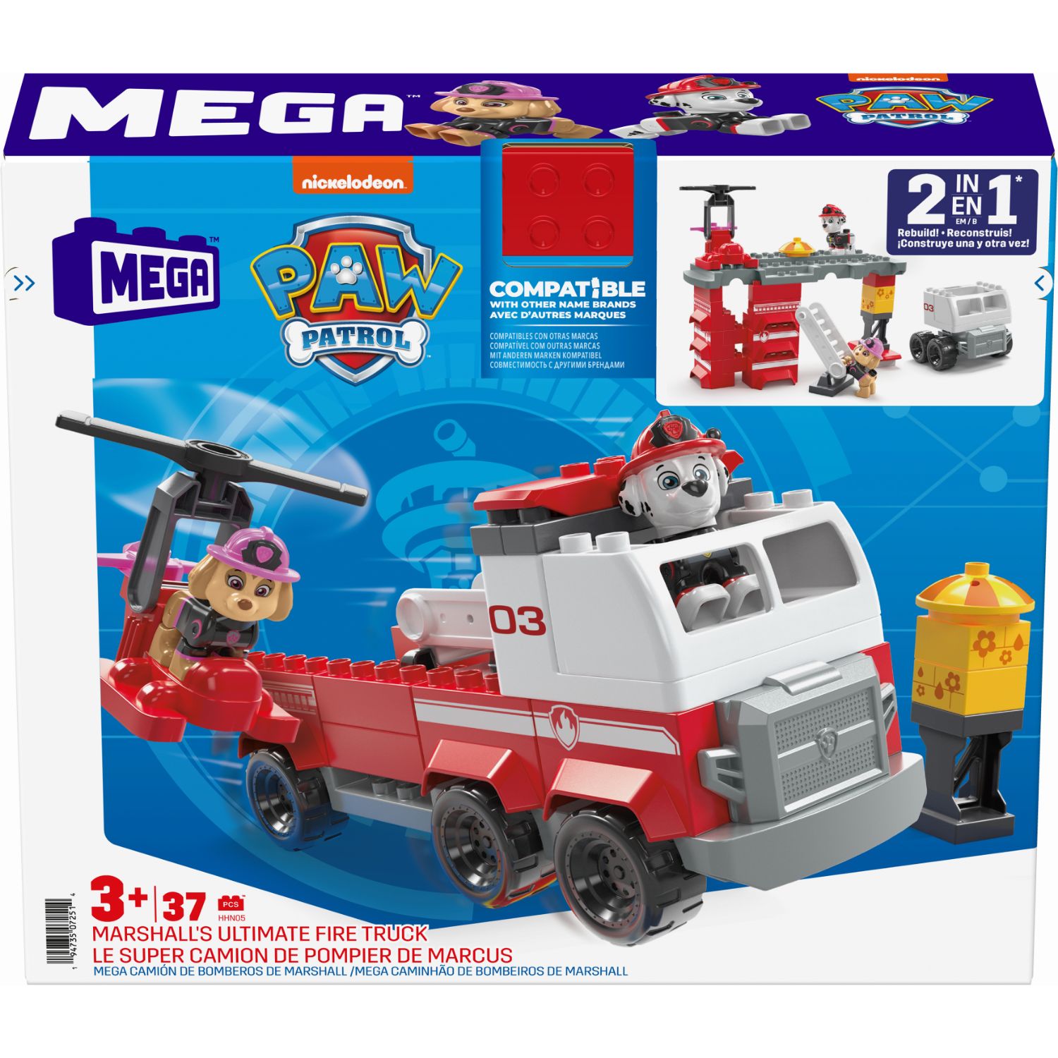 MEGA BLOKS PAW PATROL JUNIOR BUILDERS MARSHALL'S ULTIMATE F