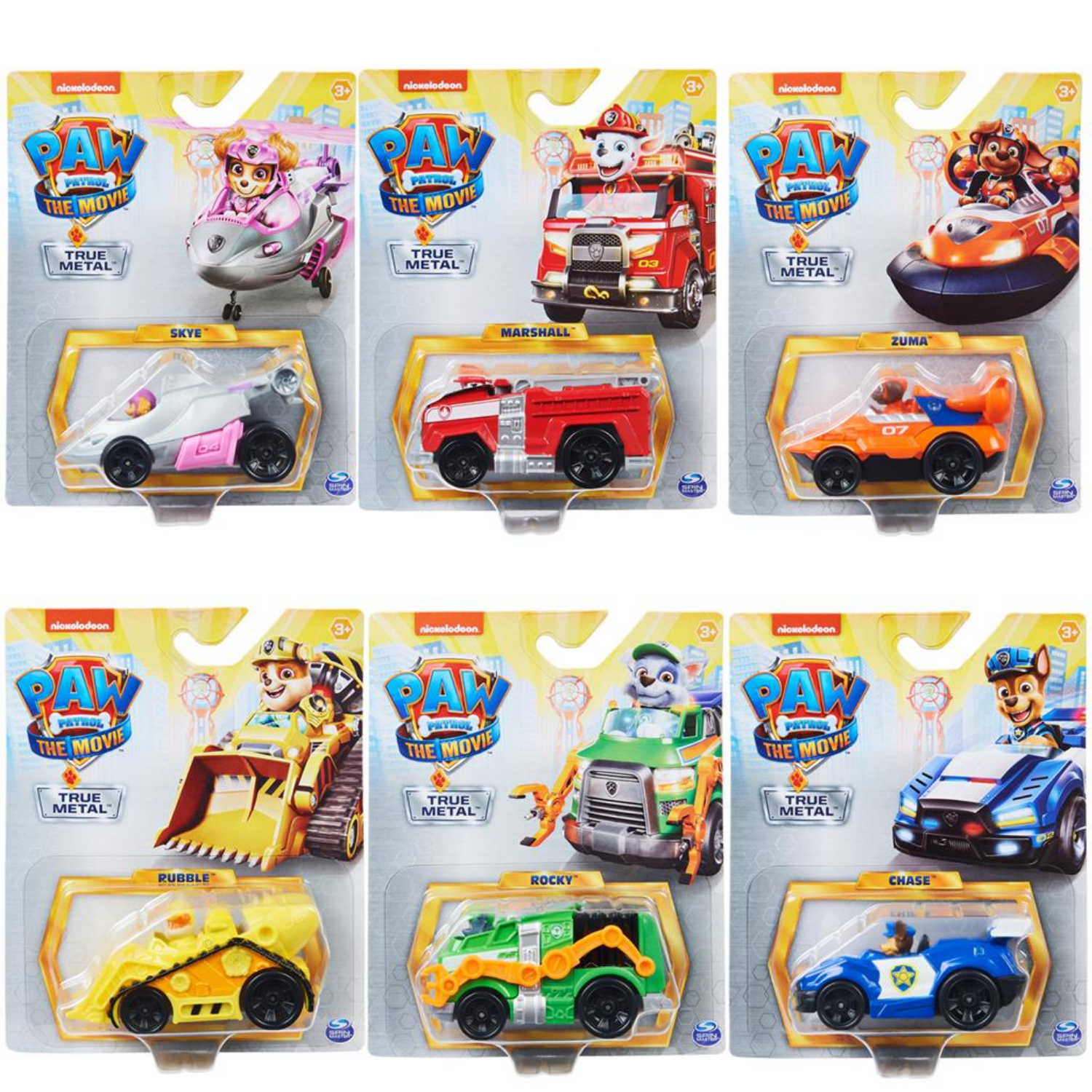 PAW PATROL THE MOVIE TRUE METAL VEHICLES 1:55 ASSORTMENT