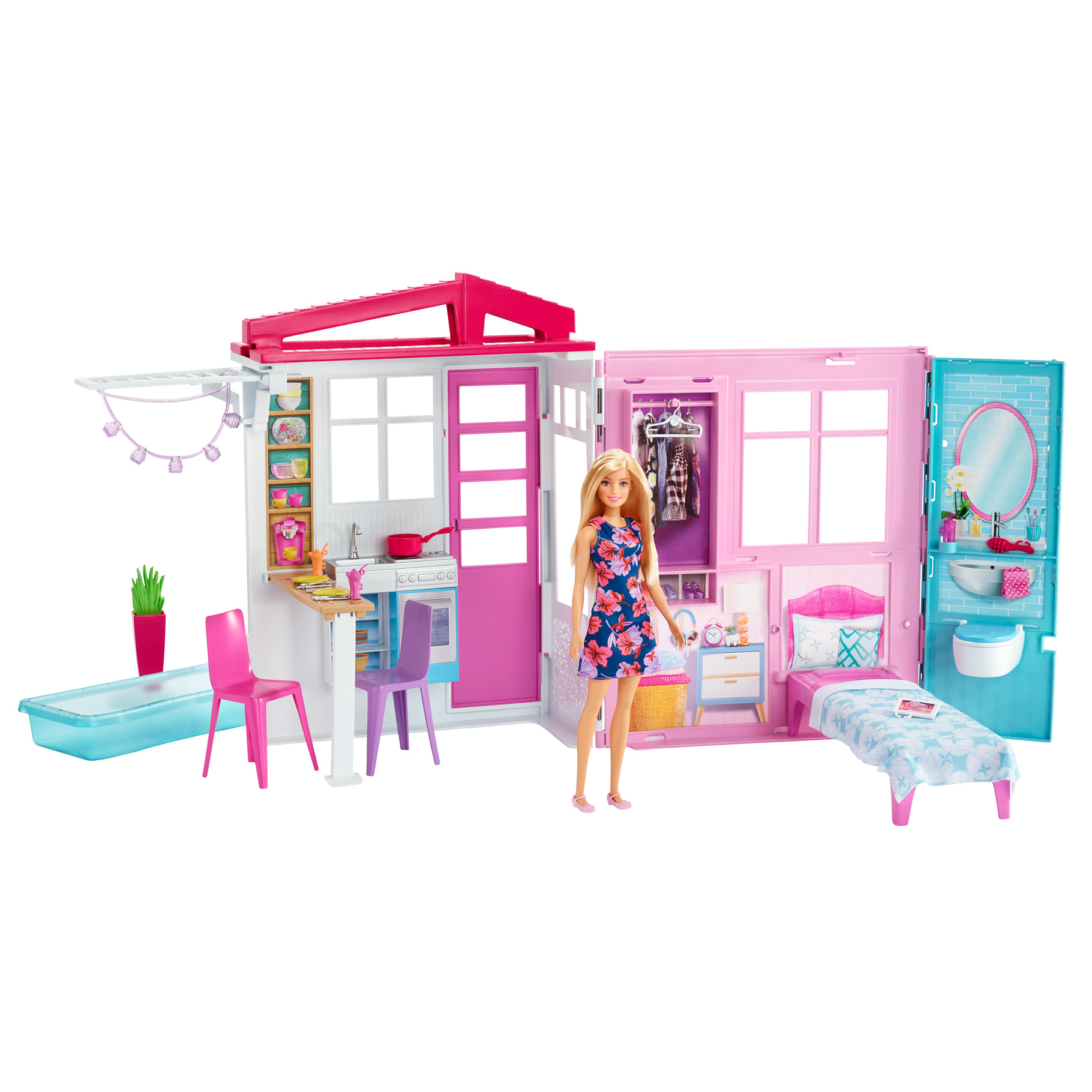 BARBIE HUIS MET POP, MEUBELEN EN ACCESSOIRES