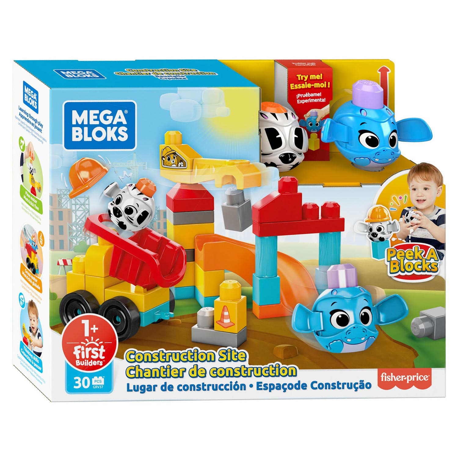 MEGA BLOKS PEEK A BLOCKS CONSTRUCTION SITE