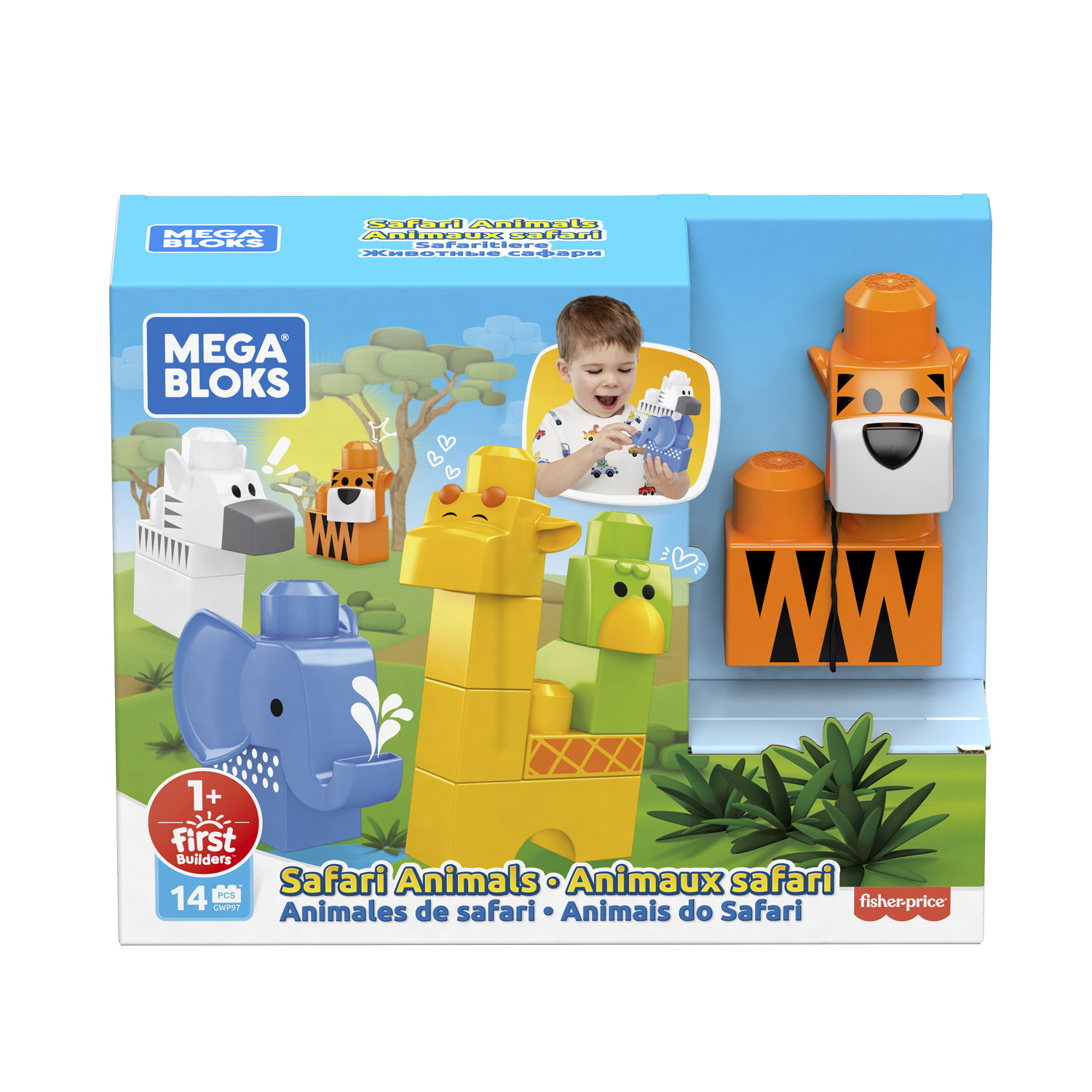 MEGA BLOKS FIRST BUILDERS SAFARI ANIMALS