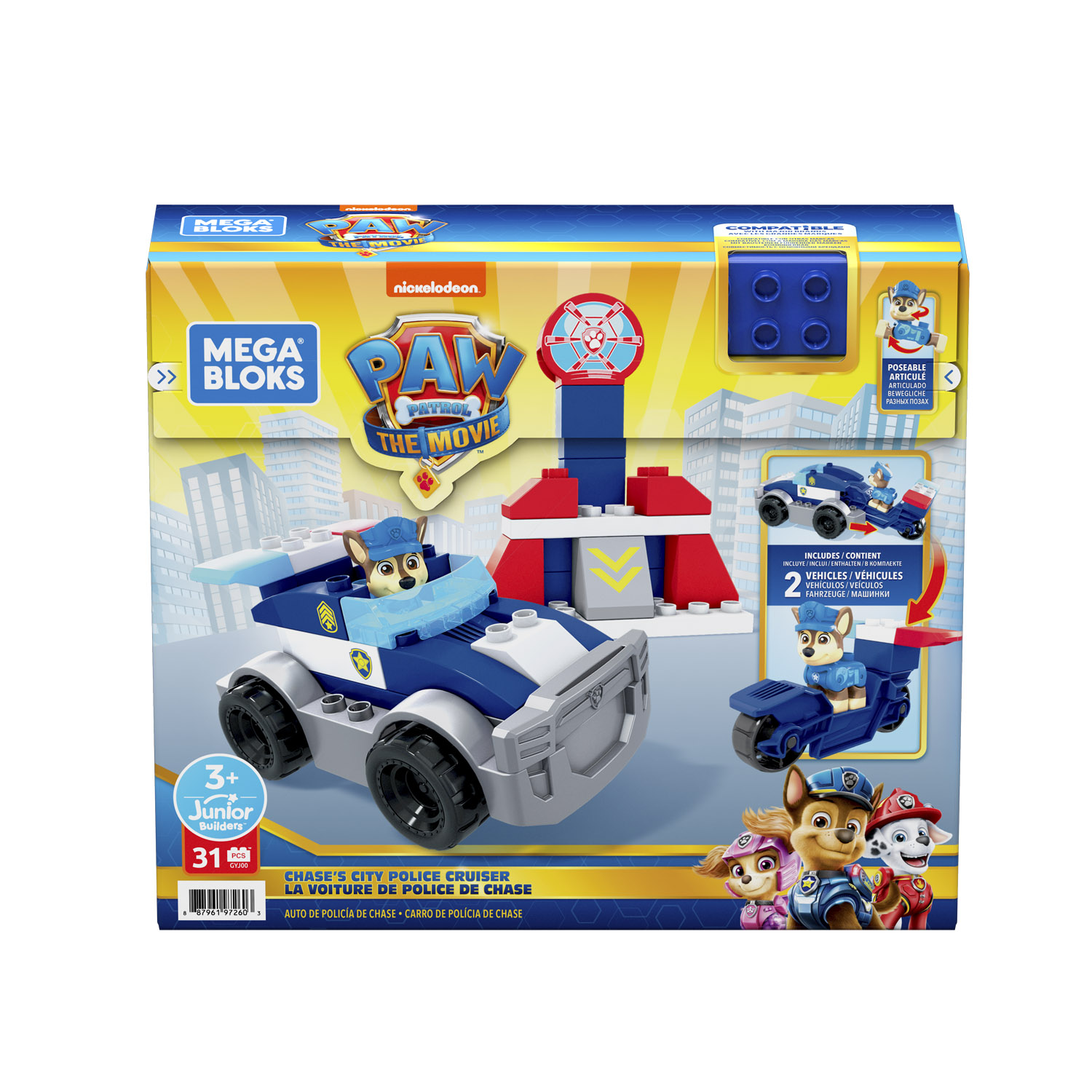 MEGA BLOKS PAW PATROL POLICE CRUISER