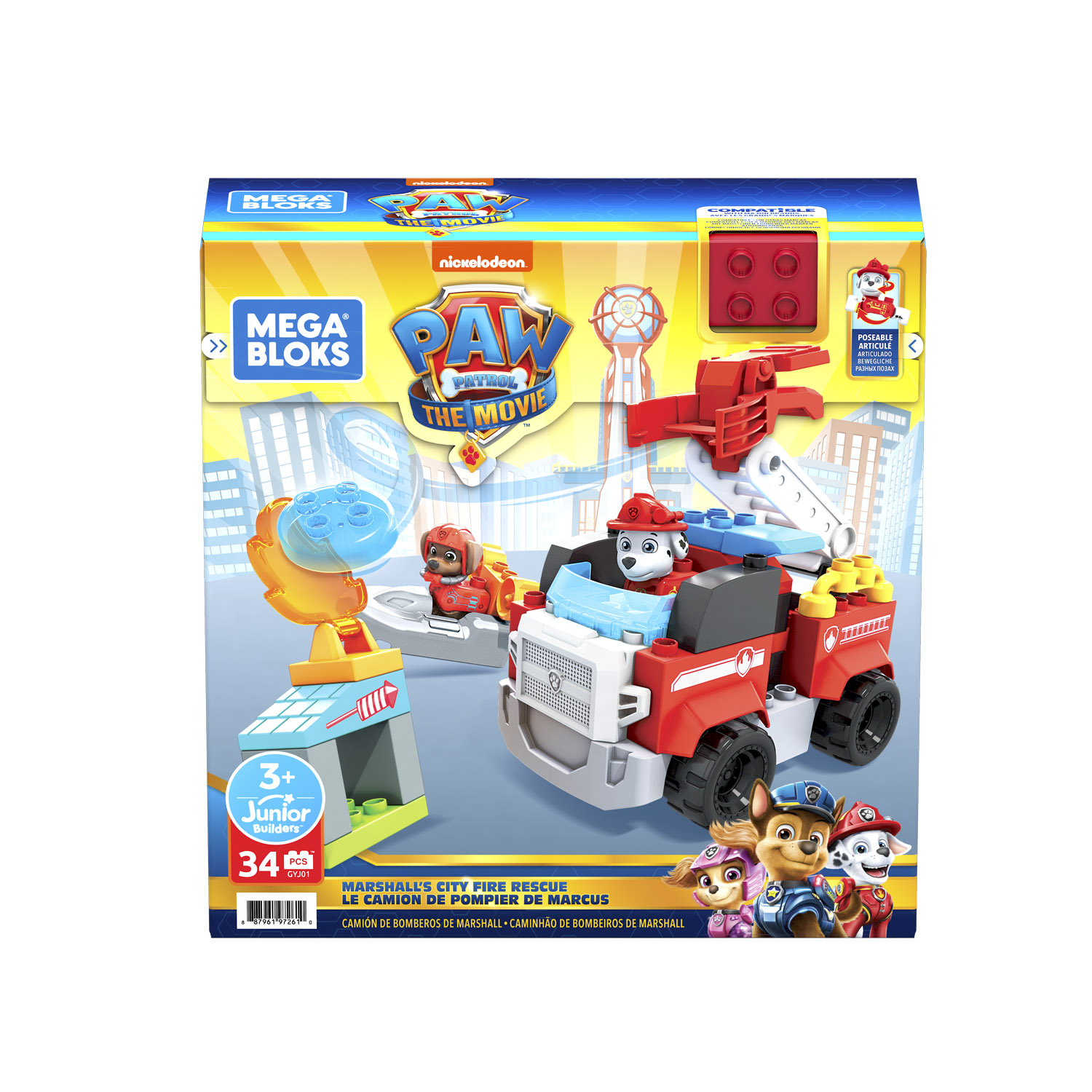 FISHER PRICE MEGA BLOKS PAW PATROL MARSHAL FIRE RESCUE