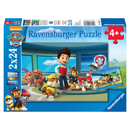 RAVENSBURGER PUZZEL PAW PATROL HULPVAARDIGE SPEURNEUZEN 2X2