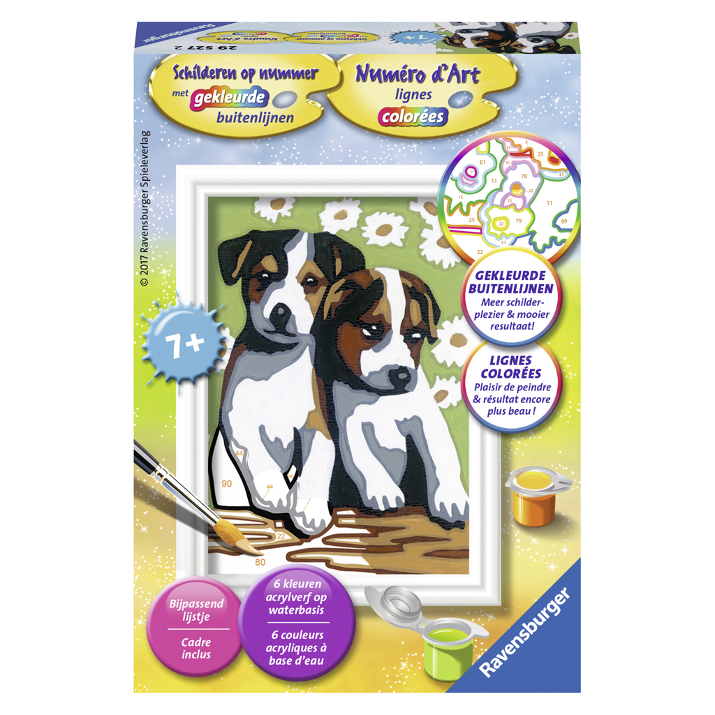 RAVENSBURGER SCHILDEREN OP NUMMER SCHATTIGE PUPPIES