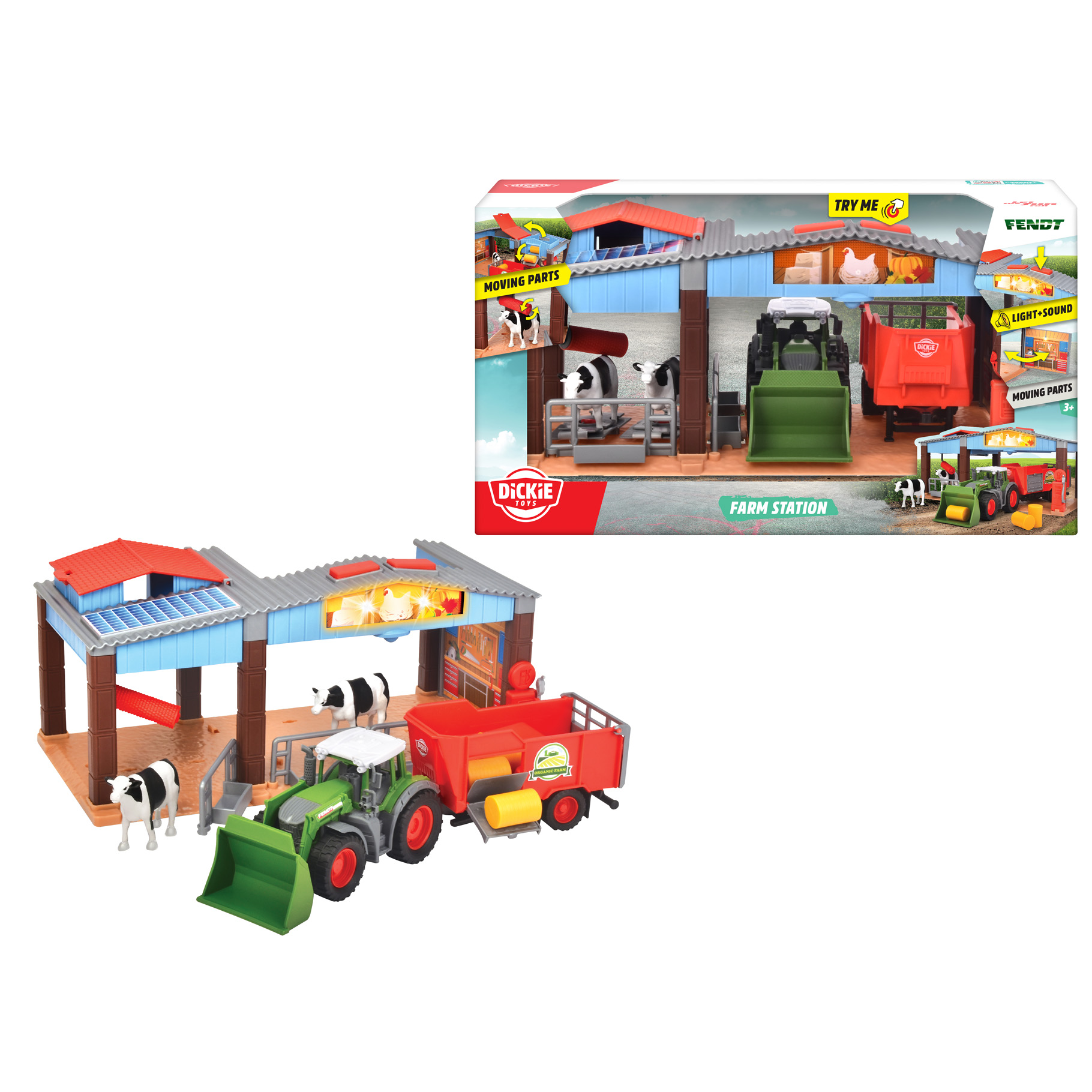 DICKIE TOYS TRACTOR SET MET LICHT EN GELUID 30 CM