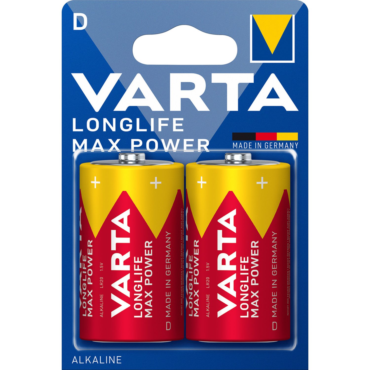 BATTERIJ D 2X VARTA ALKALINE MAX POWER