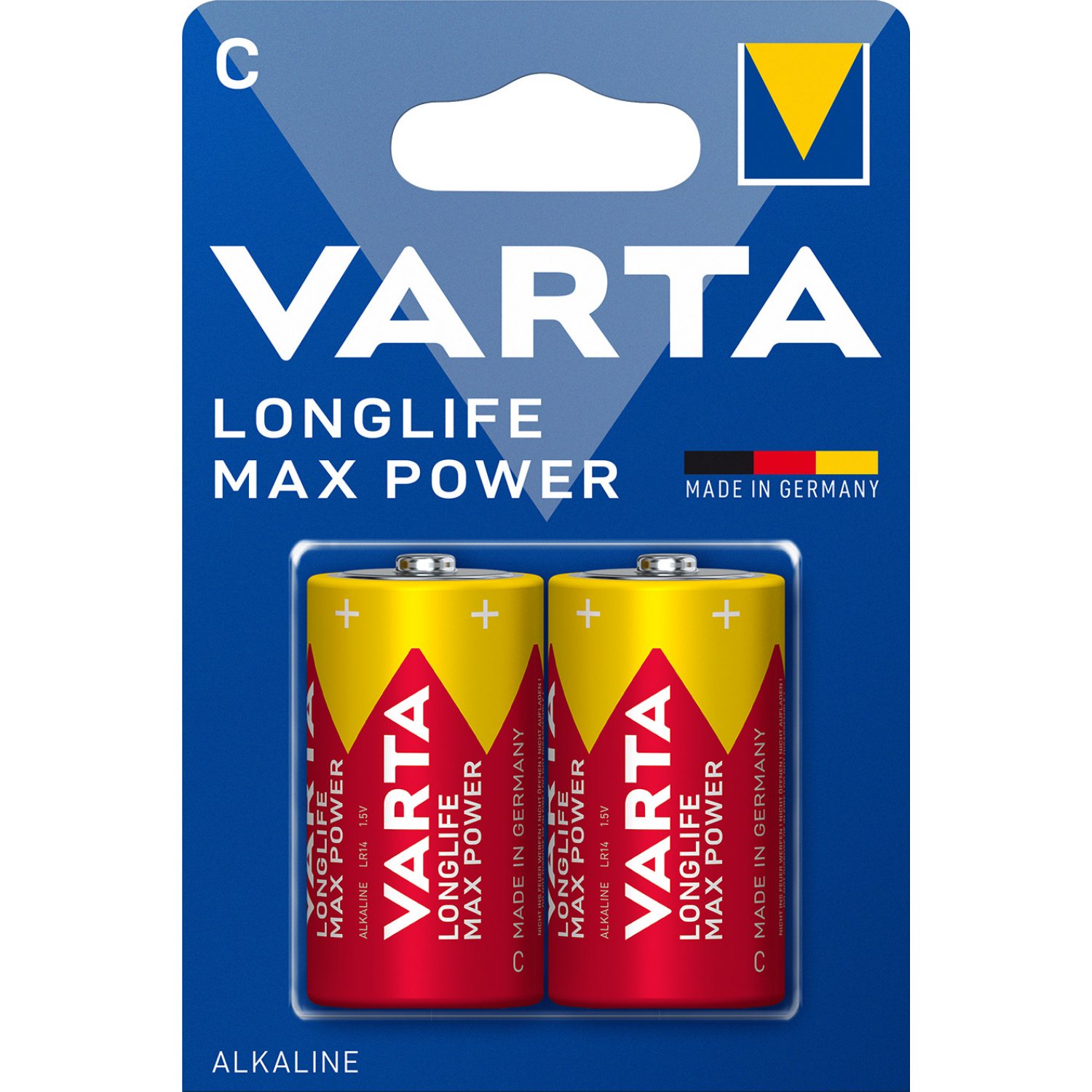 BATTERIJ C 2X VARTA ALKALINE MAX POWER