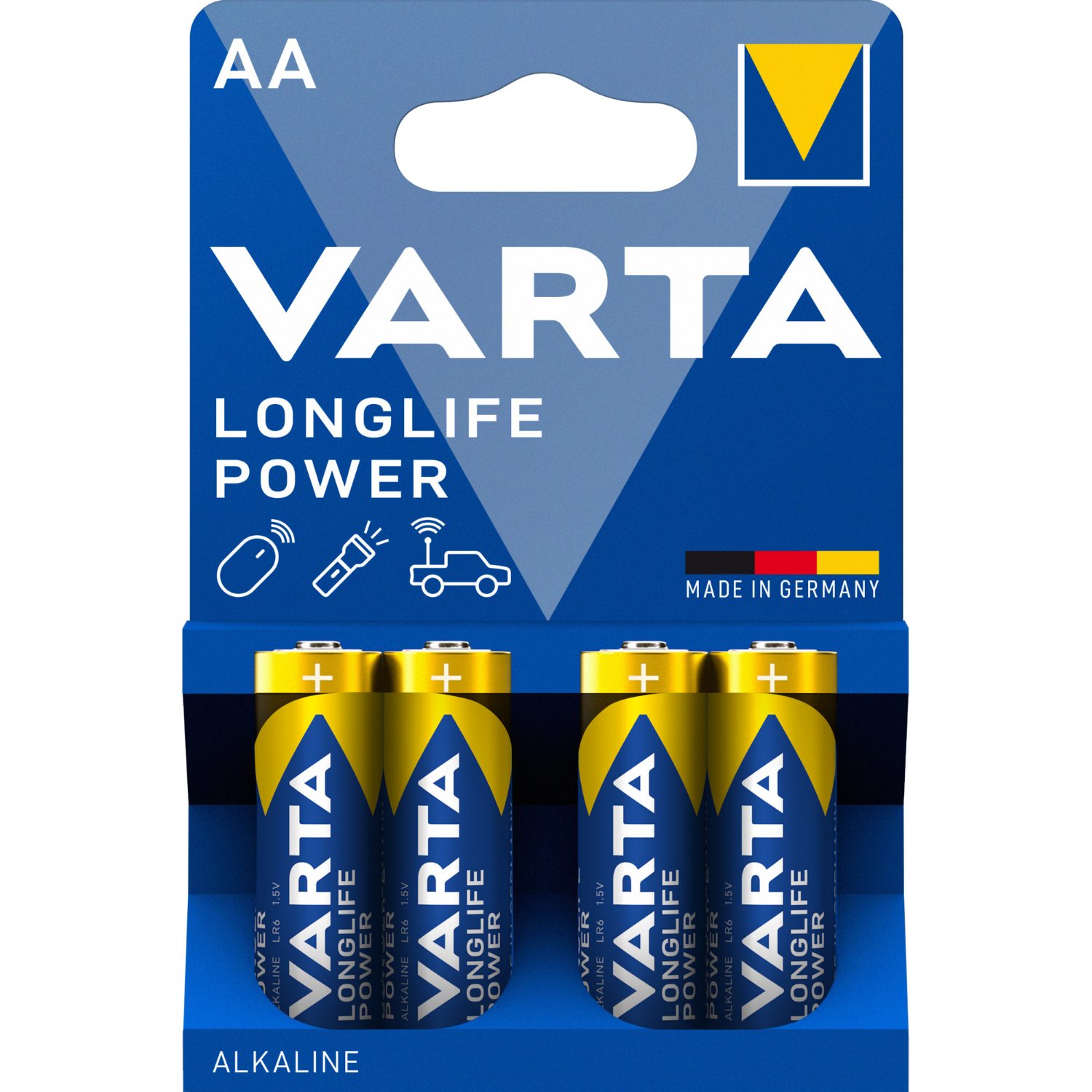 BATTERIJ AA 4X VARTA ALKALINE LONGLIFE POWER