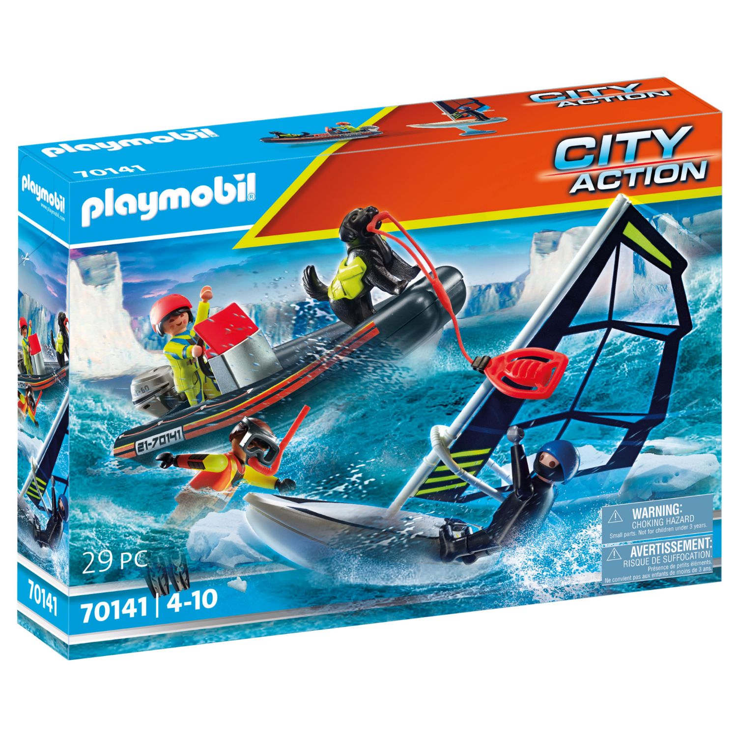 PLAYMOBIL 70141 REDDING OP ZEE: REDDING MET POOLGLIJDER MET