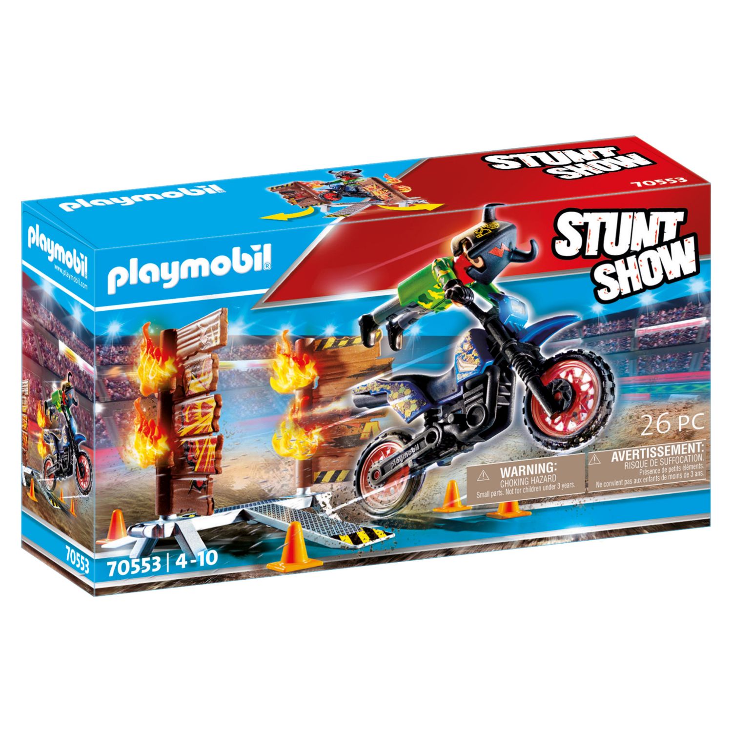 PLAYMOBIL 70553 STUNTSHOW MOTOR MET VUURMUUR