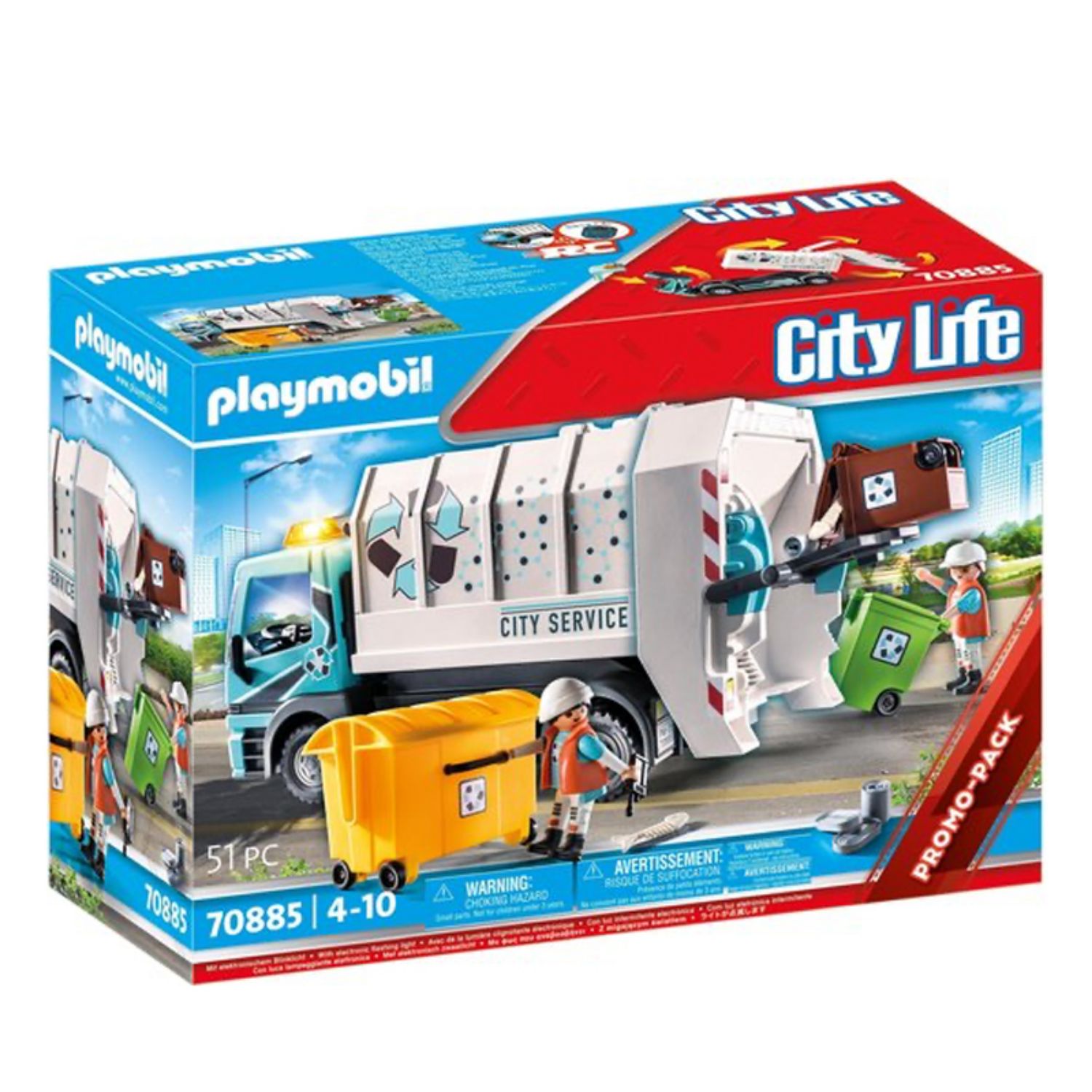 PLAYMOBIL 70885 PROMO VUILNISWAGEN MET KNIPPERLICHT