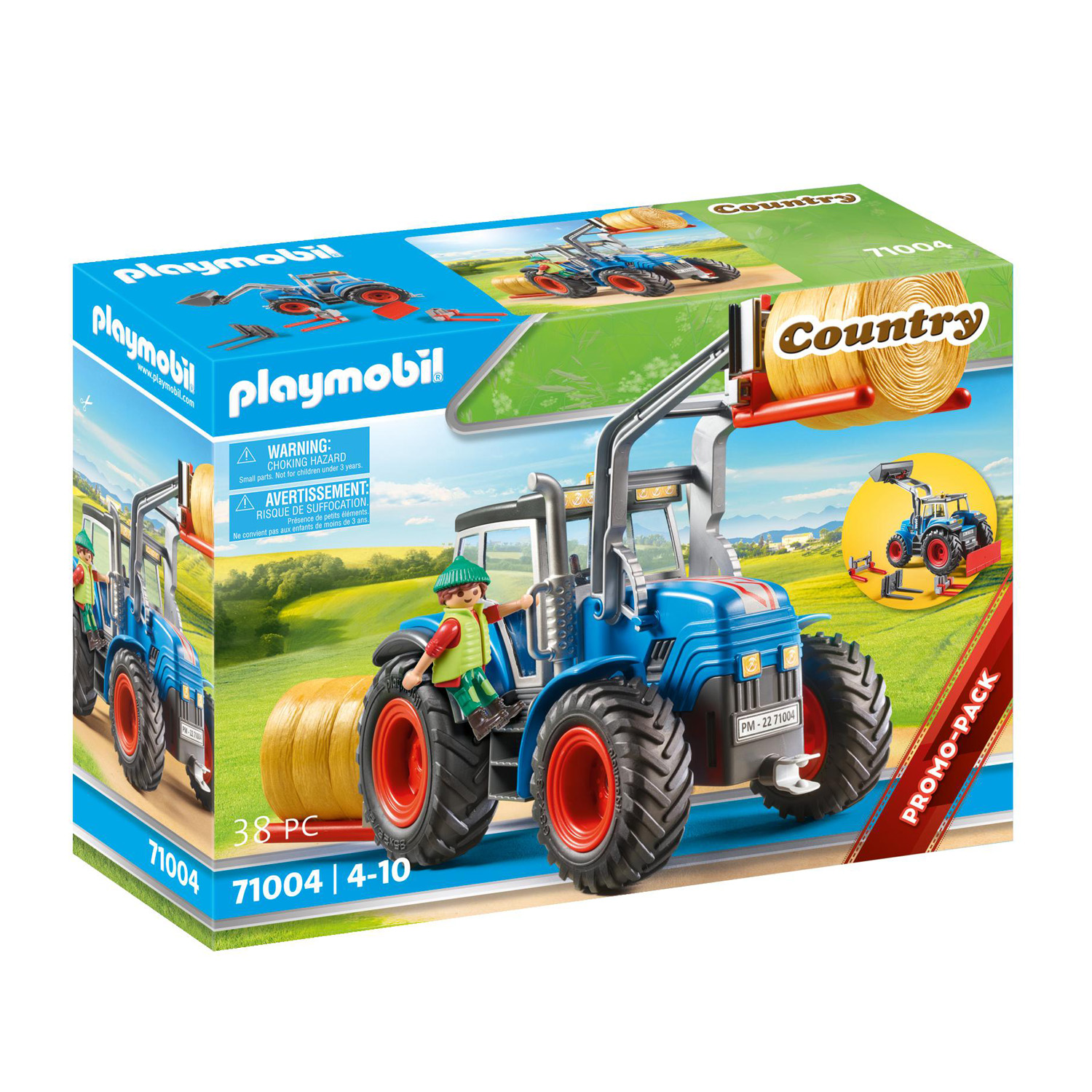 PLAYMOBIL 71004 PROMO GROTE TRACTOR MET TOEBEHOREN