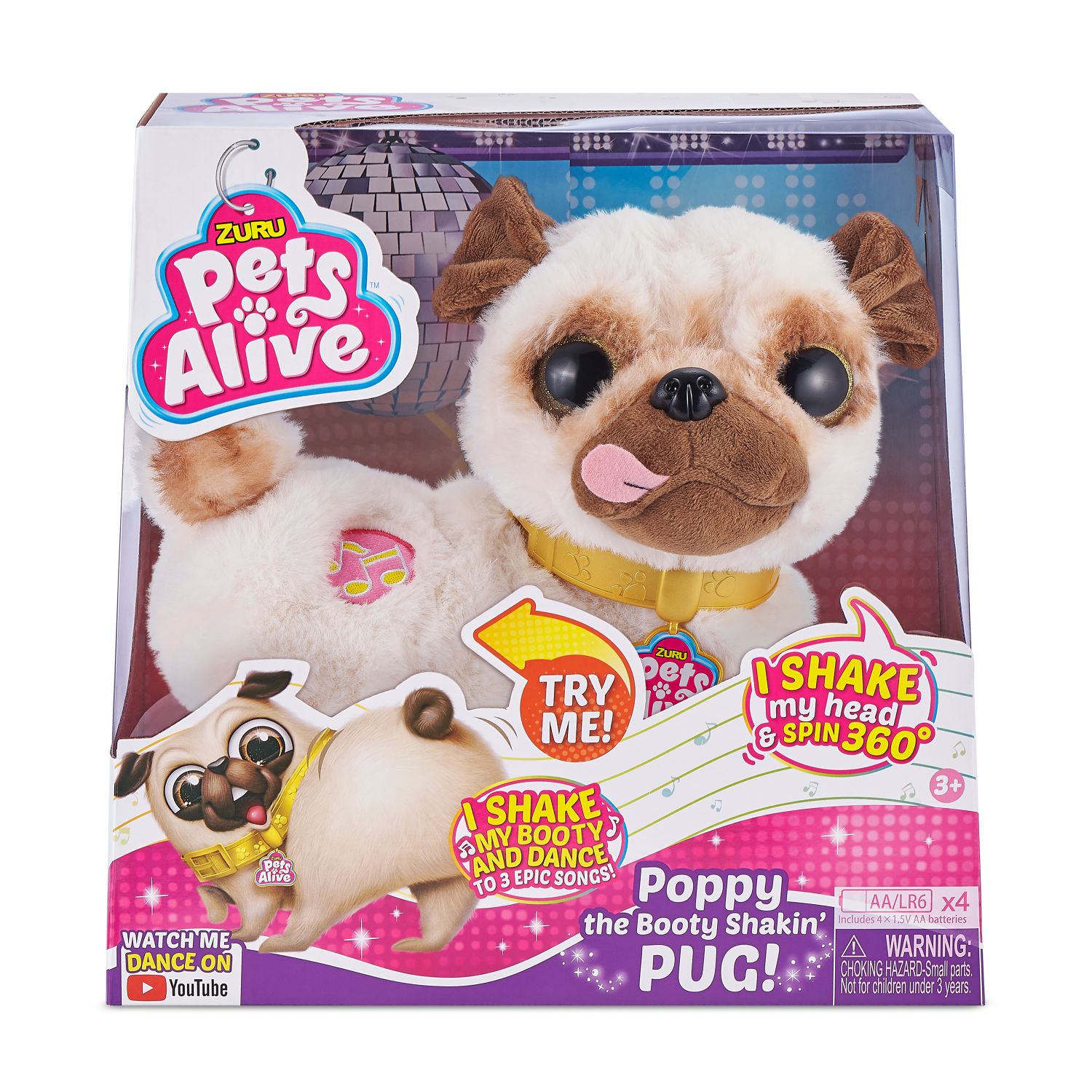 ZURU PETS ALIVE POPPY DE DANSENDE PUG