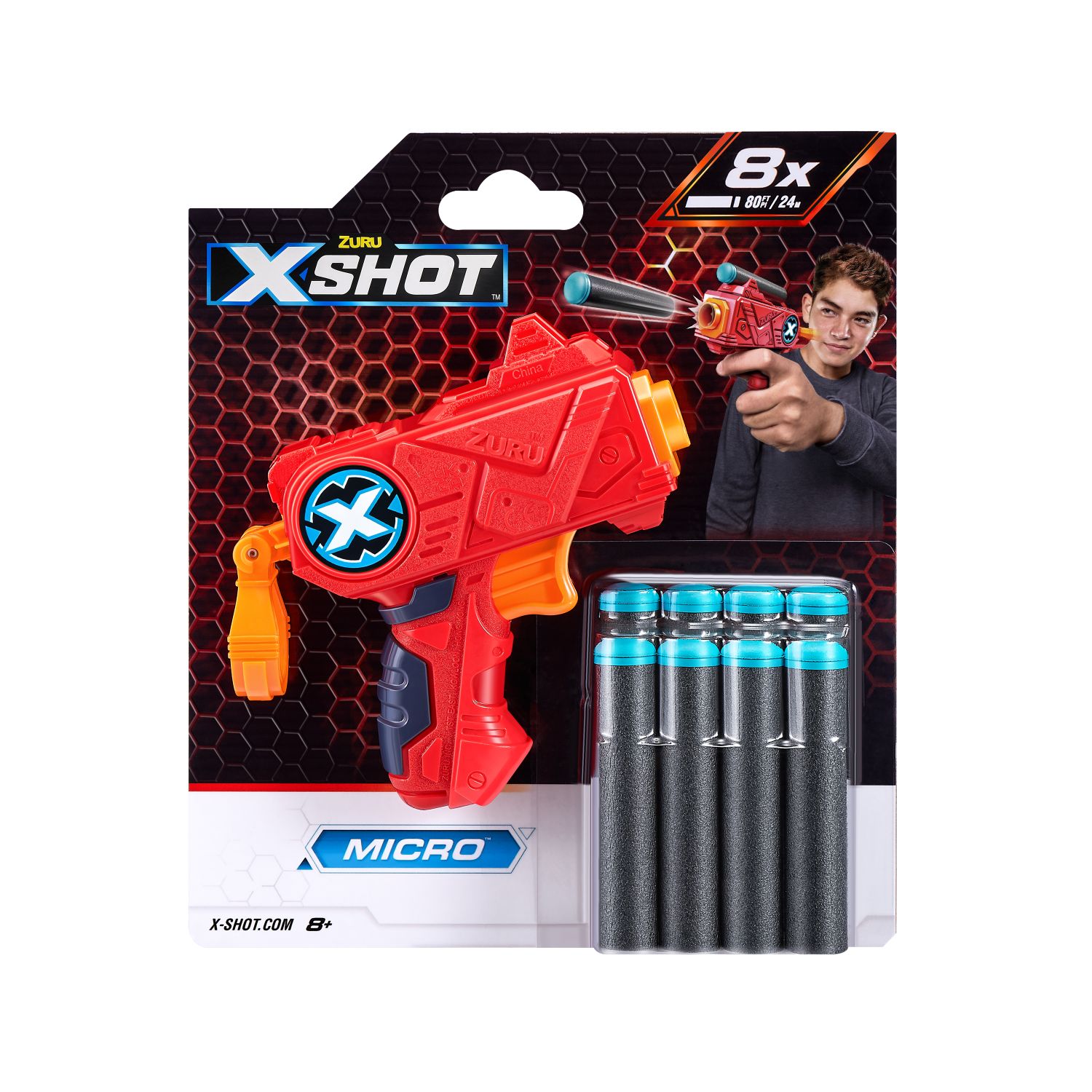 ZURU X-SHOT EXCEL MICRO MET 8 DARTS