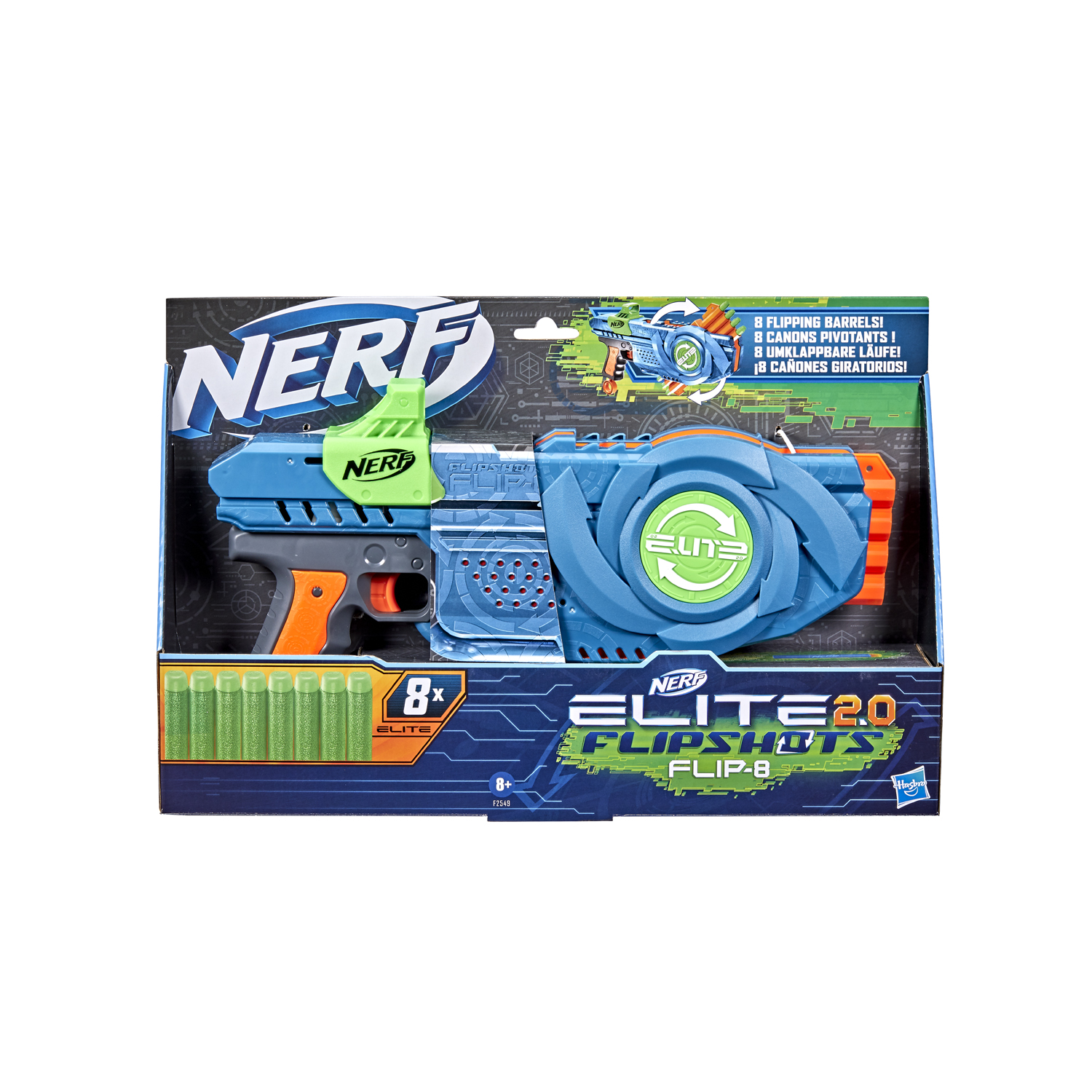 NERF ELITE 2.0 FLIPSHOTS 8 BLASTER