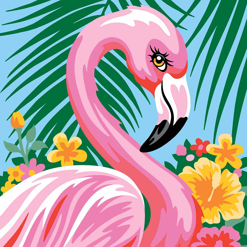 SCHILDEREN OP NUMMER FLAMINGO