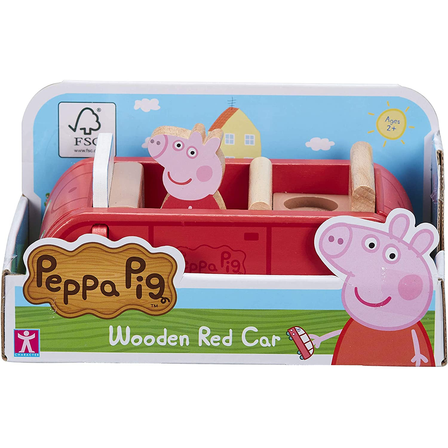 PEPPA PIG HOUTEN FAMILIEAUTO ROOD