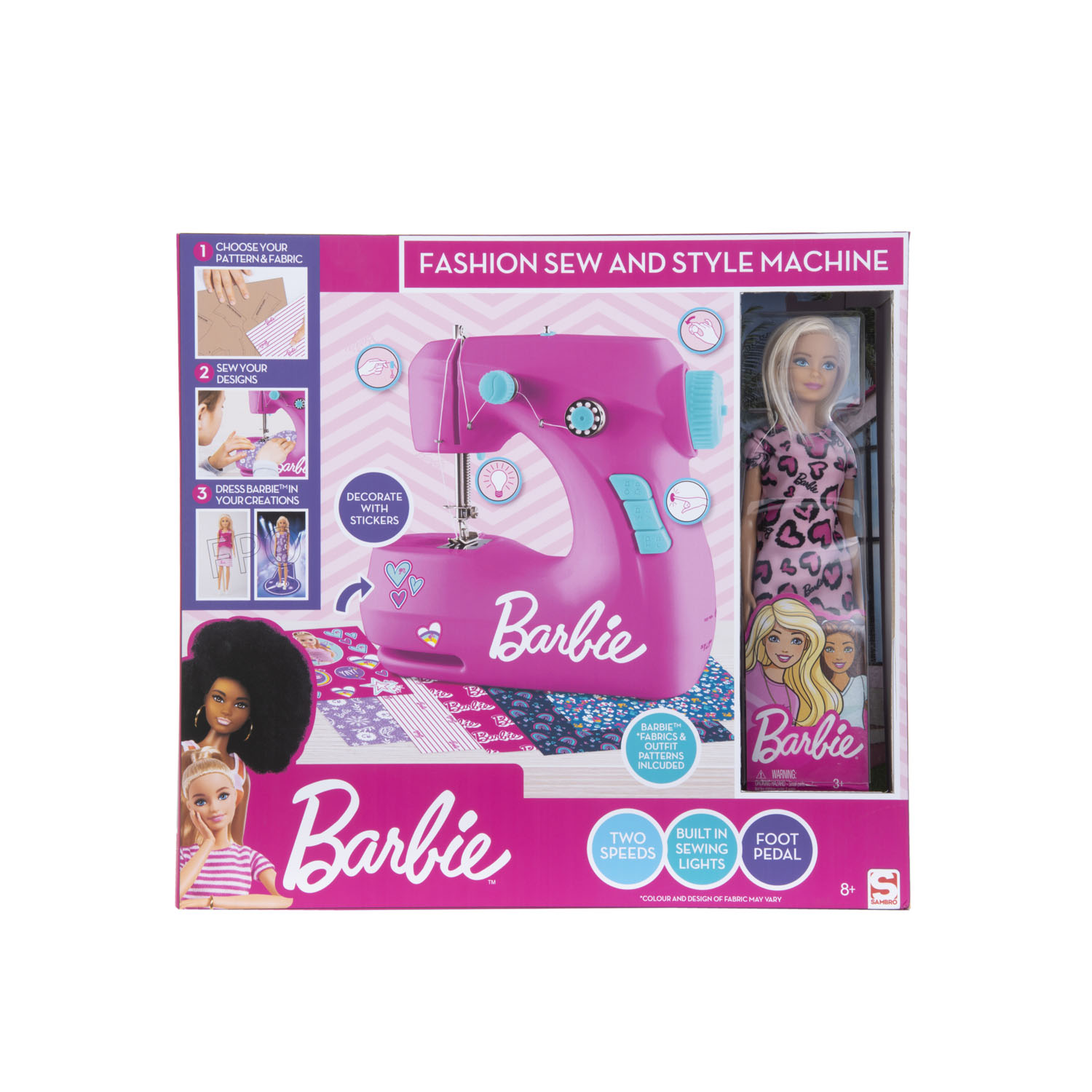 BARBIE NAAIMACHINE MET POP