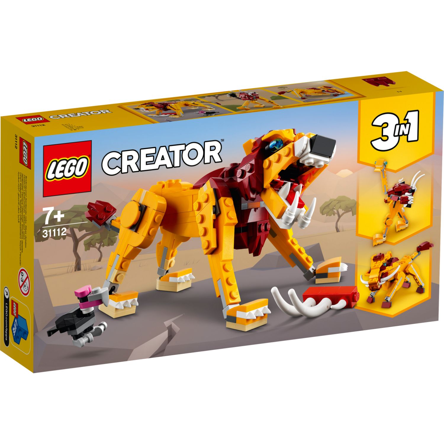 LEGO CREATOR 31112 WILDE LEEUW 3IN1