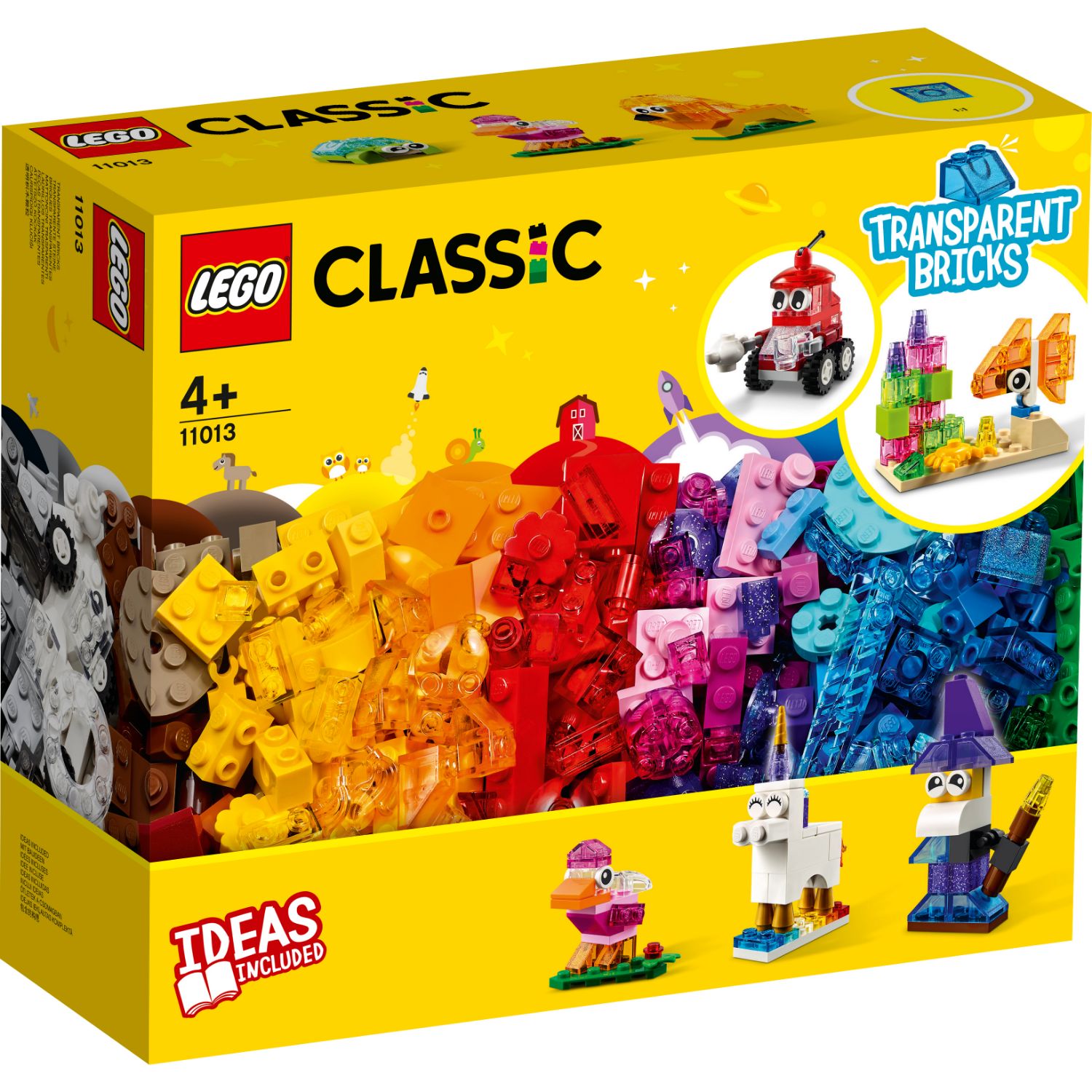 LEGO CLASSIC 11013 CREATIVE TRANSPARENT BRICKS