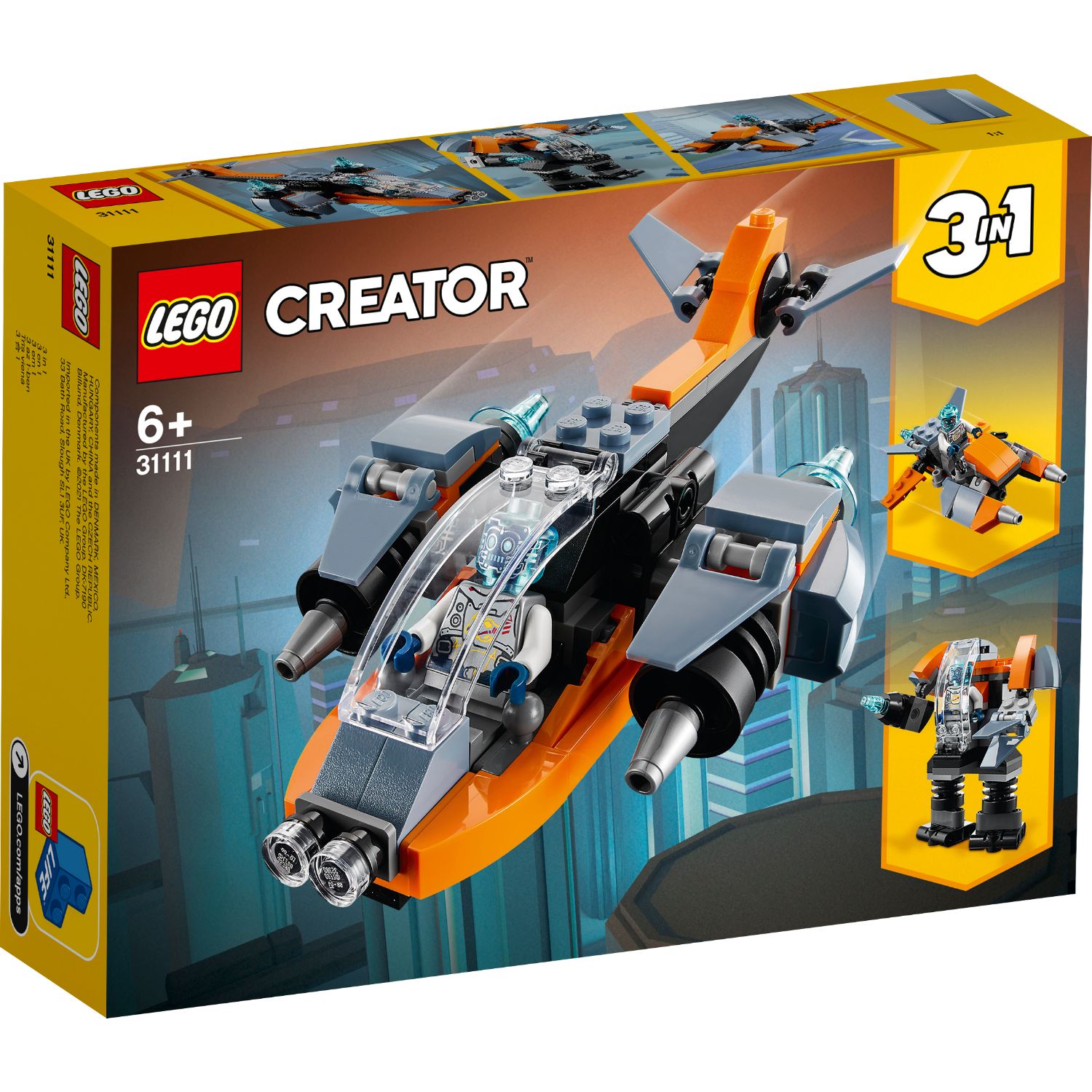 LEGO CREATOR 31111 3IN1 CYBERDRONE