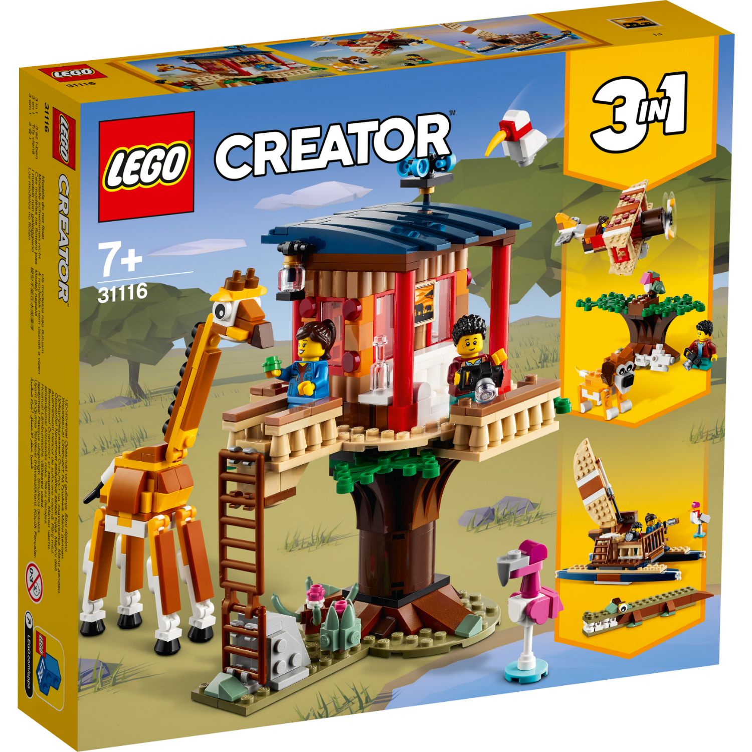 LEGO CREATOR 31116 3IN1 SAFARI WILDE DIEREN BOOMHUIS