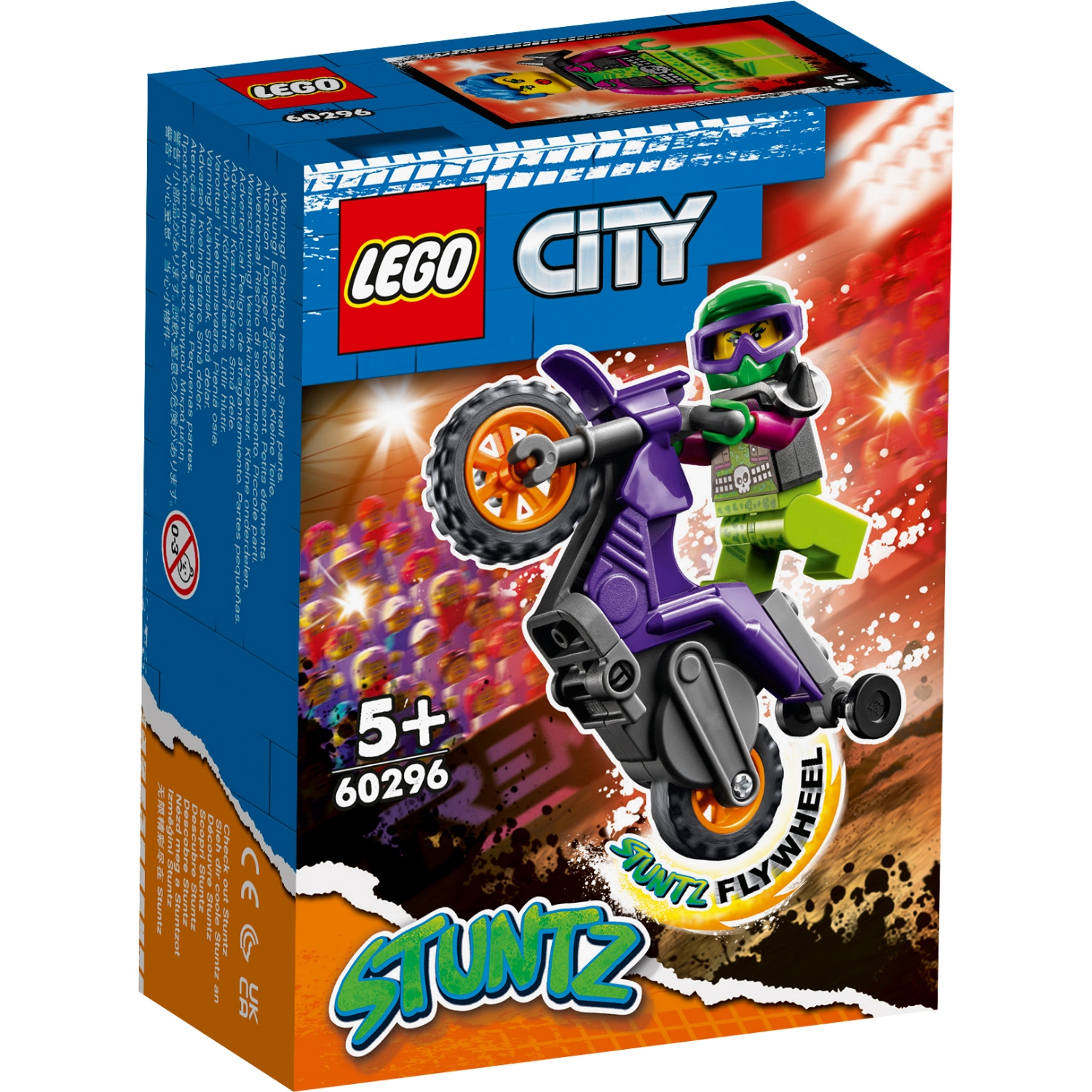 LEGO CITY STUNTZ 60296 WHEELIE STUNTMOTOR