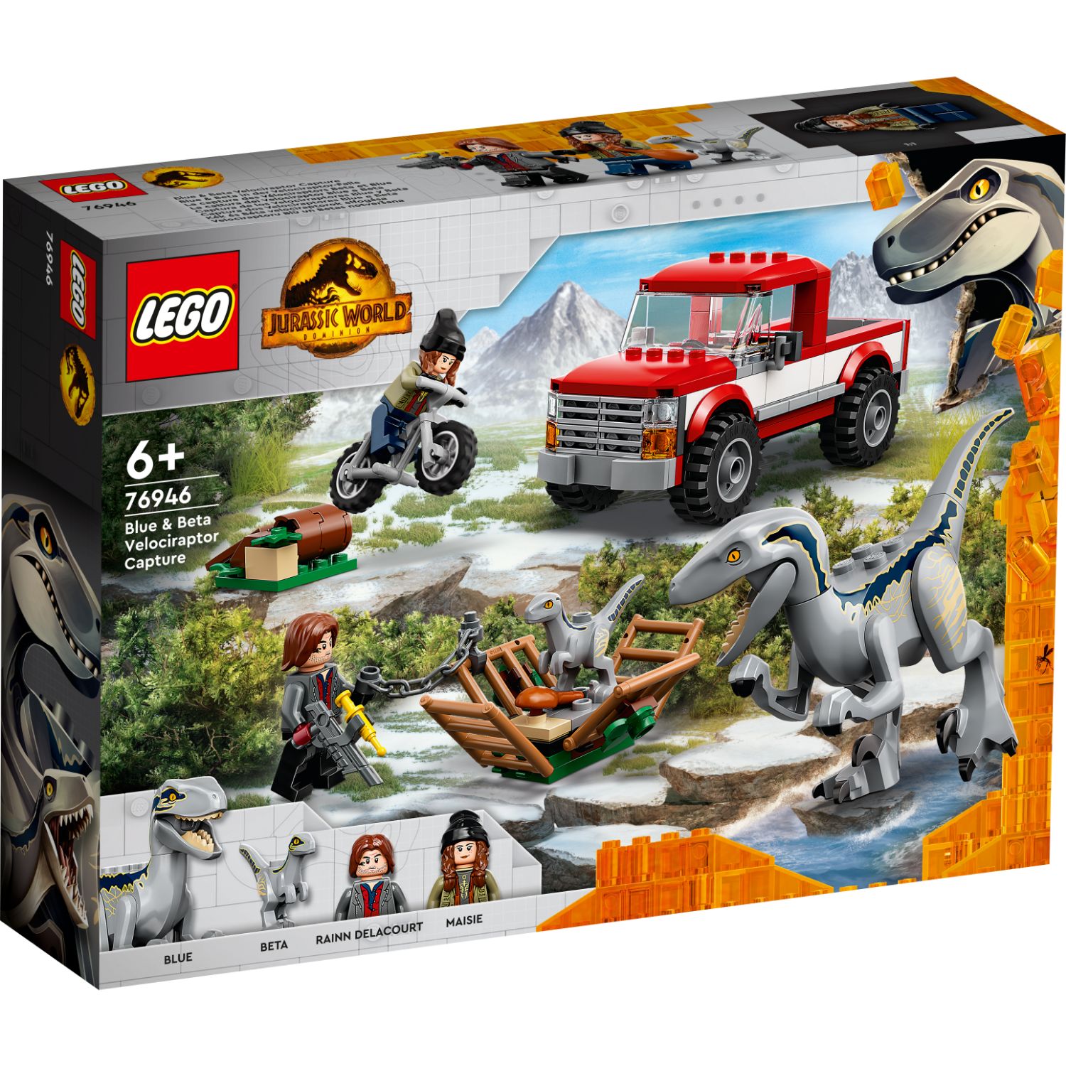 LEGO JURASSIC WORLD 76946 BLUE & BETA VELOCIRAPTOR VANGST