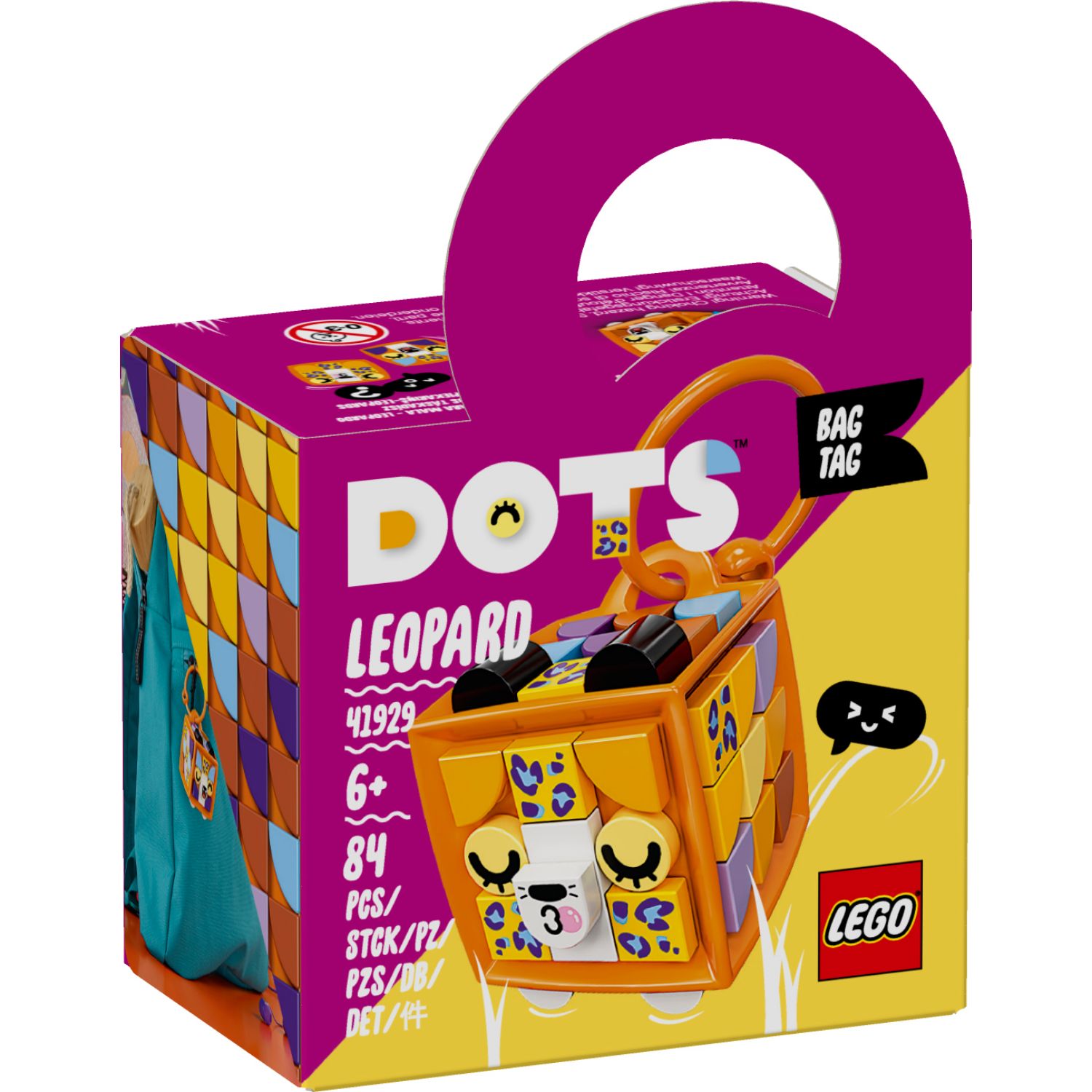 LEGO DOTS 41929 BAG TAG LEOPARD