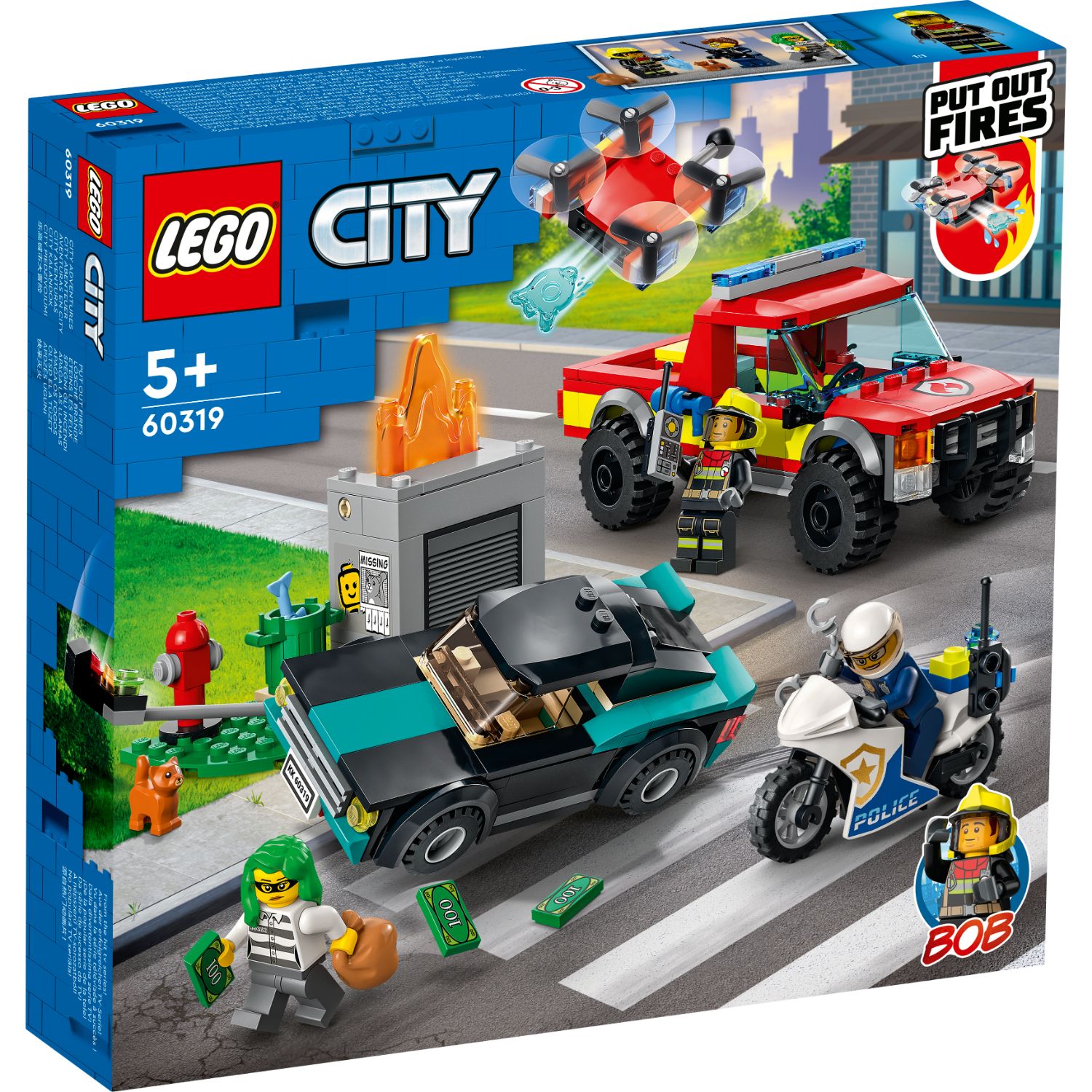 LEGO CITY 60319 BRANDWEER EN POLITIE ACHTERVOLGING