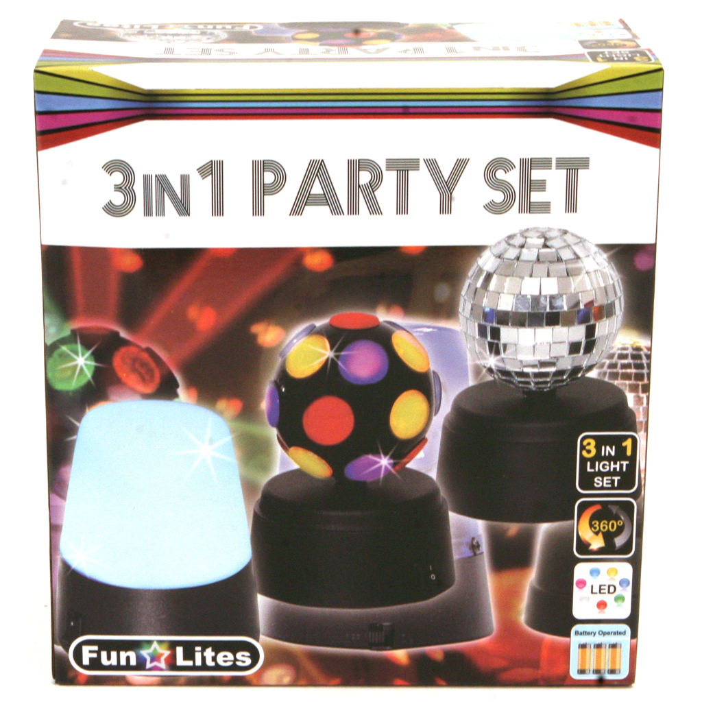 DISCO 3 IN 1 PARTY SET B/O