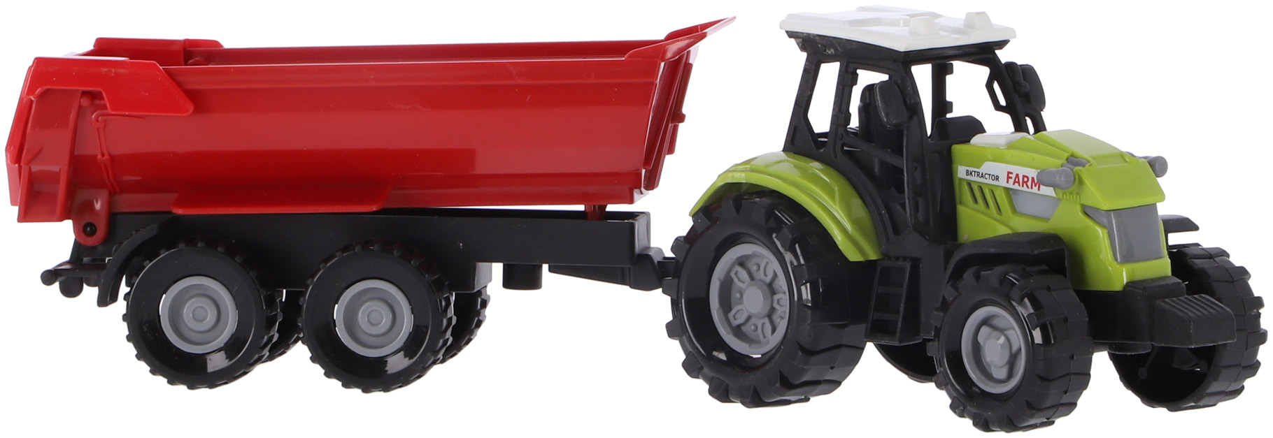 TRACTOR MET AANHANGER ROOD LICHT EN GELUID