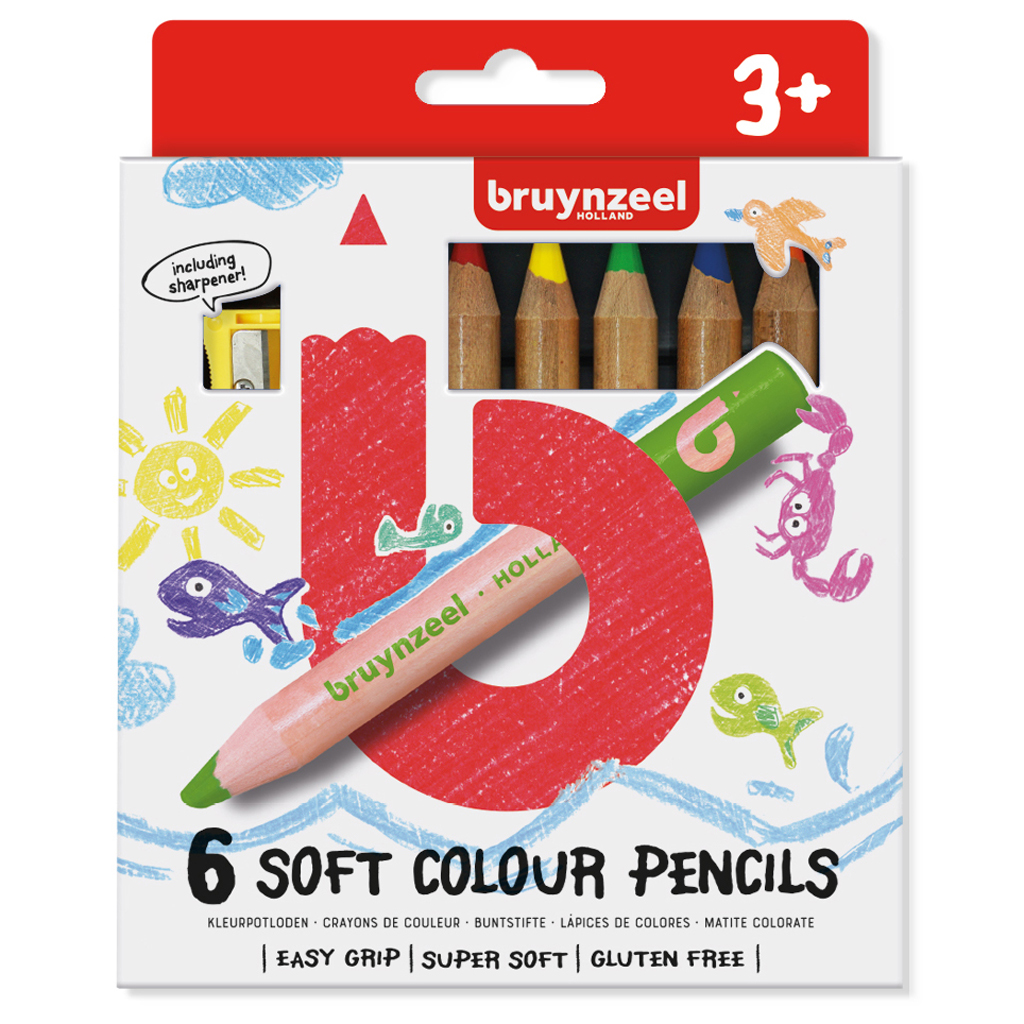BRUYNZEEL KLEURPOTLODEN SOFT KORT 6 STUKS