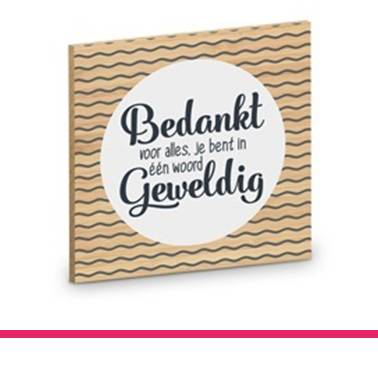 ONDERZETTER BEDANKT