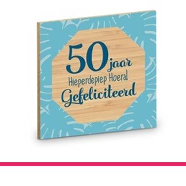 ONDERZETTER 50 JAAR
