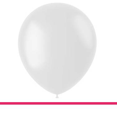 BALLONNEN COCONUT WHITE 10 STUKS