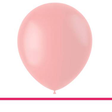 BALLONNEN POWDER PINK MAT 50 STUKS