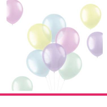 BALLONNEN TRANSLUCENT PASTELS 50 ST.