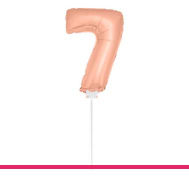 CIJFER 7 MINI BALLON ROSÉ GOUD