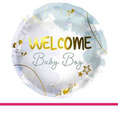 FOLIEBALLON WELCOME BABY BOY