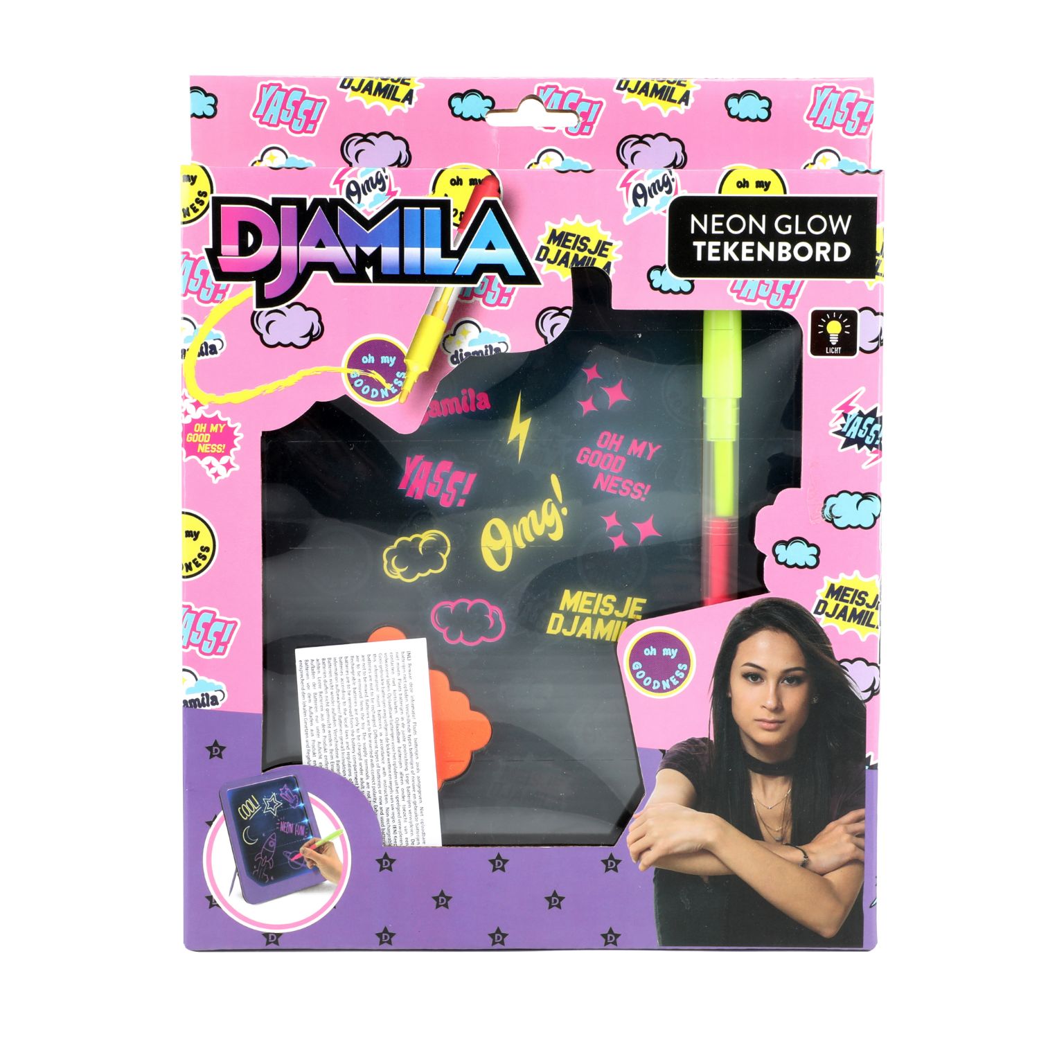 DJAMILA NEON GLOW TEKENBORD