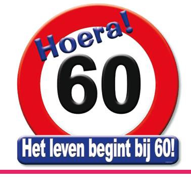 HULDESCHILD 60 JAAR VERKEERSBORD