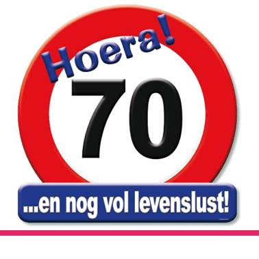 HULDESCHILD 70 JAAR VERKEERSBORD