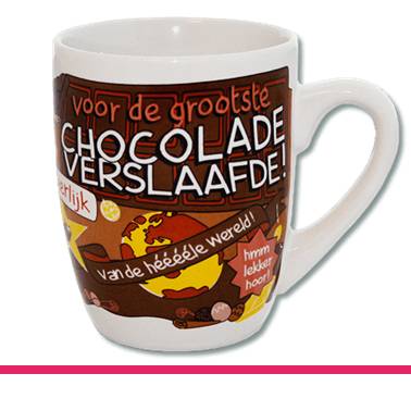 CARTOONMOK CHOCOLADE VERSLAAFDE