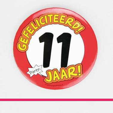 BUTTON XL 11 JAAR